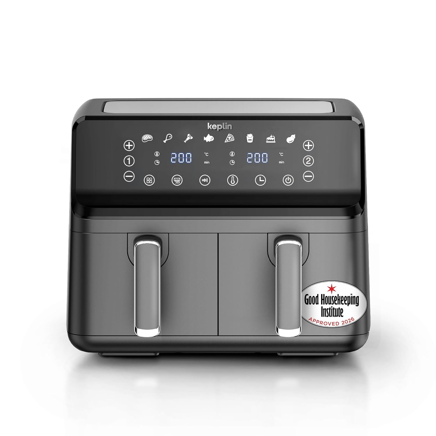 9L Dual Zone Air Fryer - 8 in1 Cooking Functions - 2700W Energy-Saving Cooker - Extra-Large Capacity for Healthy Meals - Roast, Bake, Dehydrate, Reheat,- Family Size...
