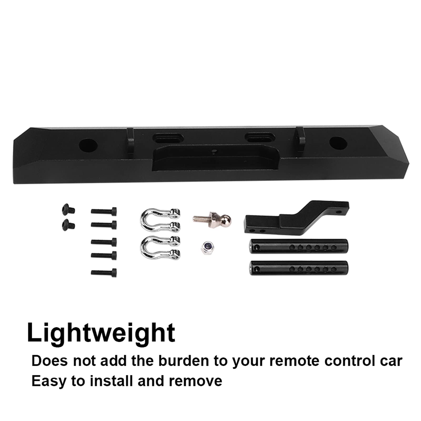 Stop aluminium RC osłona tylnego zderzaka części zamienne akcesoria do RGT 1/10 ciężarówka Overland Rock Cruiser EX86100 (Black B-R86026S)