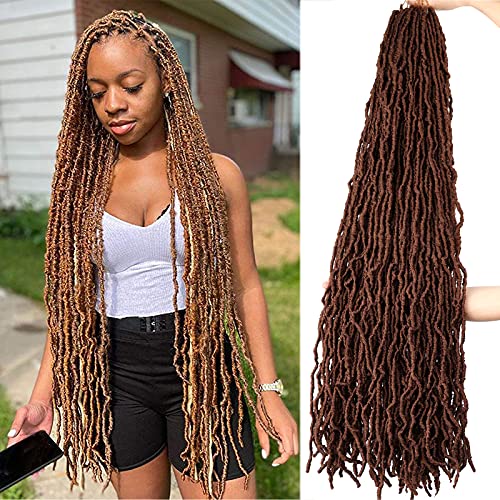 Soft Locs 36 inch 4 Packs Super Long Faux Locs Crochet Hair For Black Women Pre Looped Synthetic Hair Extensions (36 Inch, #30)