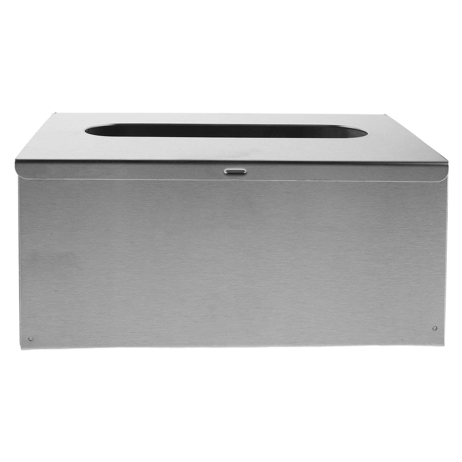 Dispensador de Papel Toalla de Acero Inoxidable Plata, Diseño Montado en Pared Apertura Amplia, Almacenamiento Estable y Ahorro de Espacio para Baños de Alto Tráfico