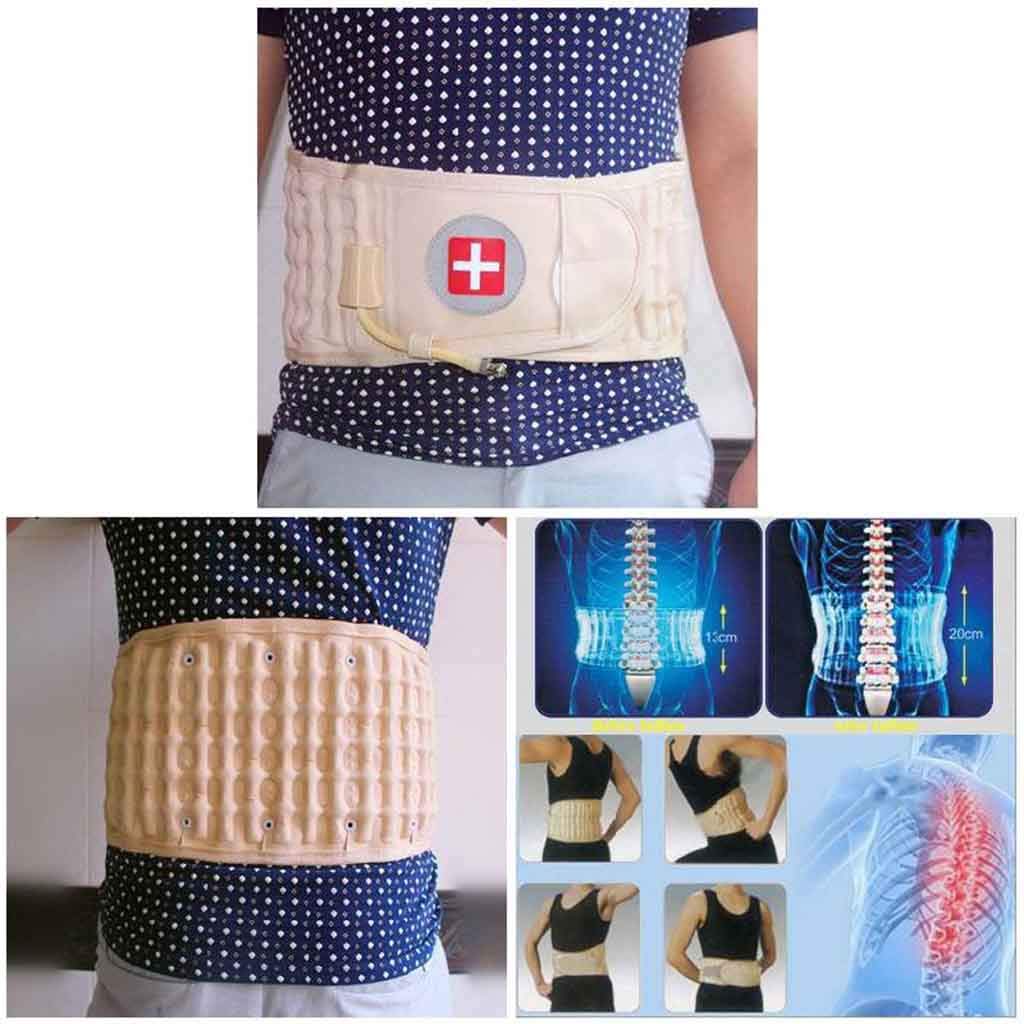 Cinturón de apoyo para la espalda de terapia de descompresión, cinturón protector de cintura para el dolor lumbar inferior, ajuste para 29-49 pulgadas
