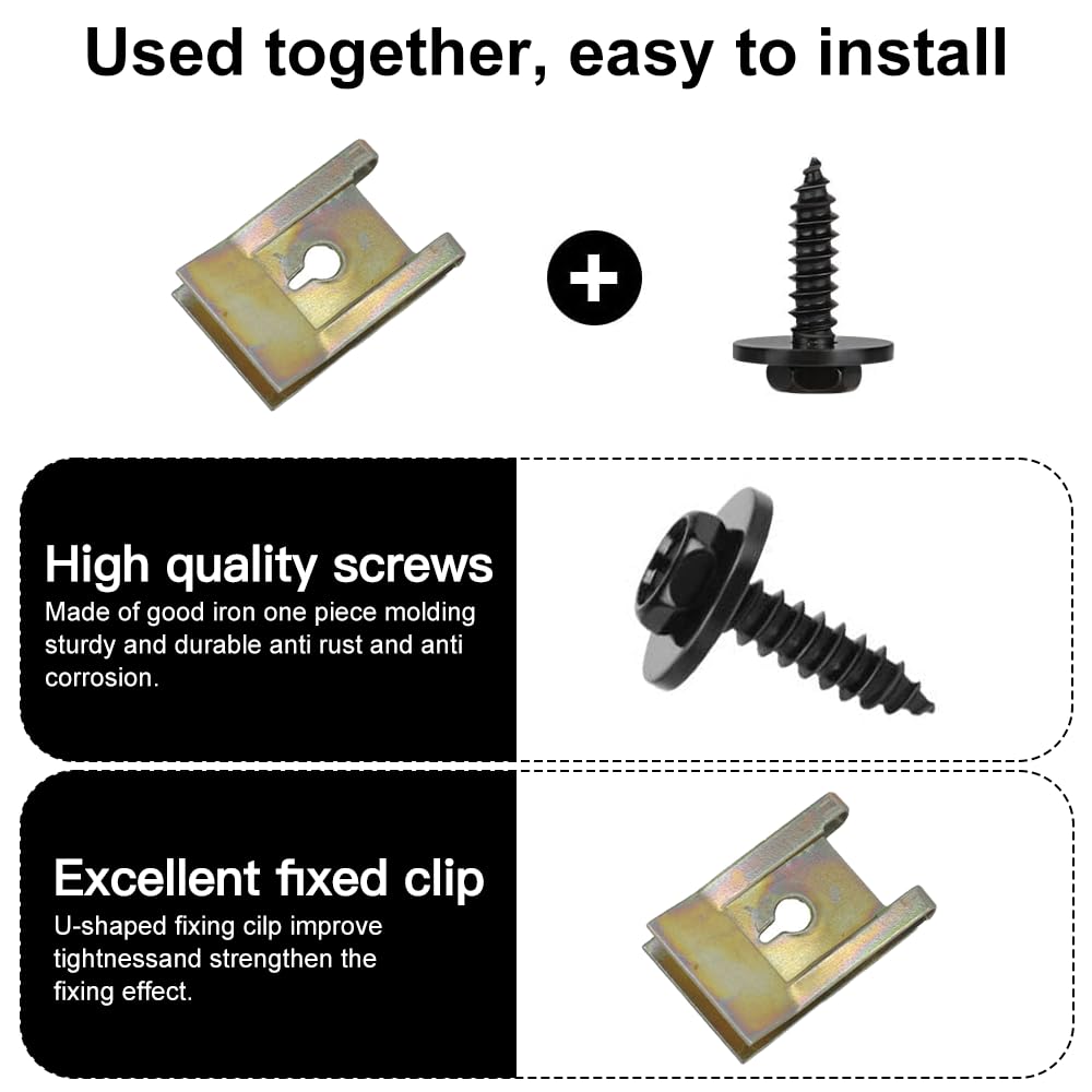 60 Clip Per Viti Auto - Dadi A U Per Parafango E Carrozzeria - Foto 6