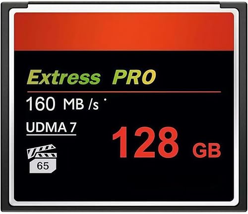 HSANYIUR Tarjeta CompactFlash de 128 GB, velocidad UDMA hasta 160 MBs, tarjeta de memoria original de la cámara CF