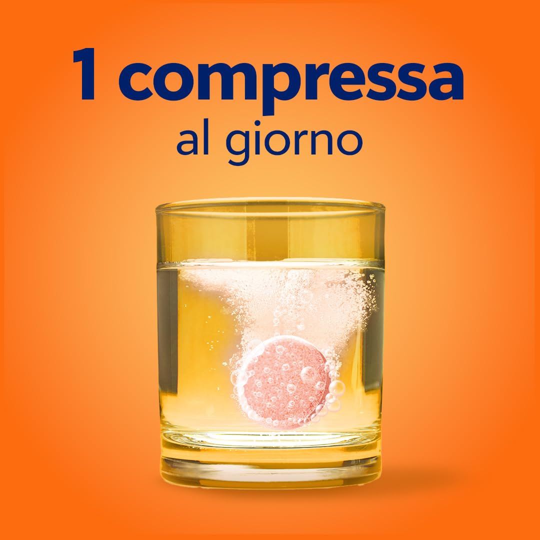 Cebion Vitamina C 1000 mg Effervescente Arancia,Supporta il Sistema Immunitario1 e il Metabolismo Energetico, 40 Compresse, Integratore Alimentare