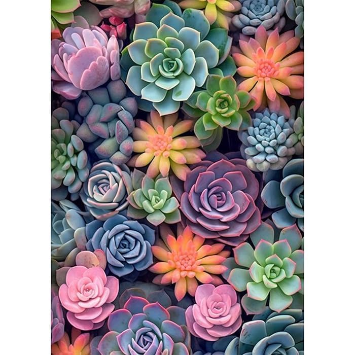 LEXSO 5D Diamond Painting 30x40cm for Kids and Adults Number Kit Very Diamond Embroidery Painting Gifts Arts Crafts for Home Decor Night Paint by Numbers Rhinestone Embroidery Stitch Arts (Plants)-image-20