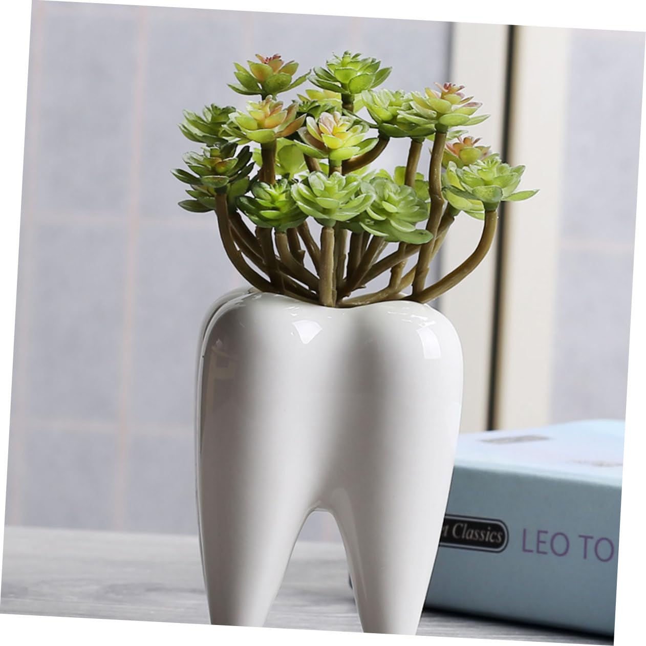 HWSY Pot De Fleur En Céramique Carré Blanc Jardinières De Bureau