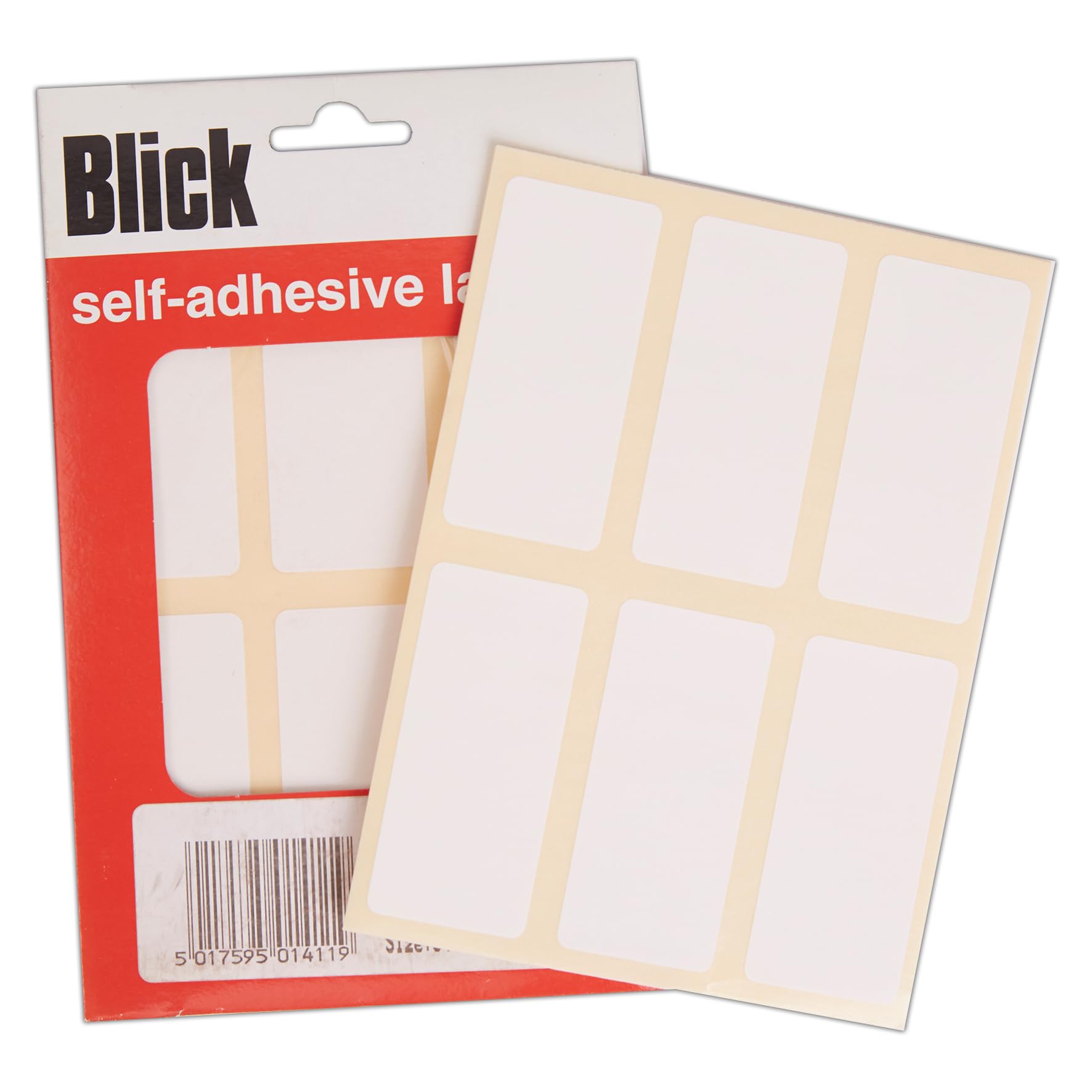 BlickLabels, White, Self Adhesive Stickers Warehouse Pack, Rectangular, 34mm x 75mm, 240 Labels, for Home, Office, Family, School, Letters, Address