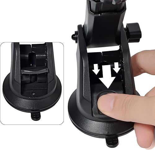 Miniatura 6 de UAYESOK Soporte ajustable para radio de mano, soporte para vehículo con altavoz (ventosa de vacío, montaje en tablero de parabrisas) para HT, Walkie