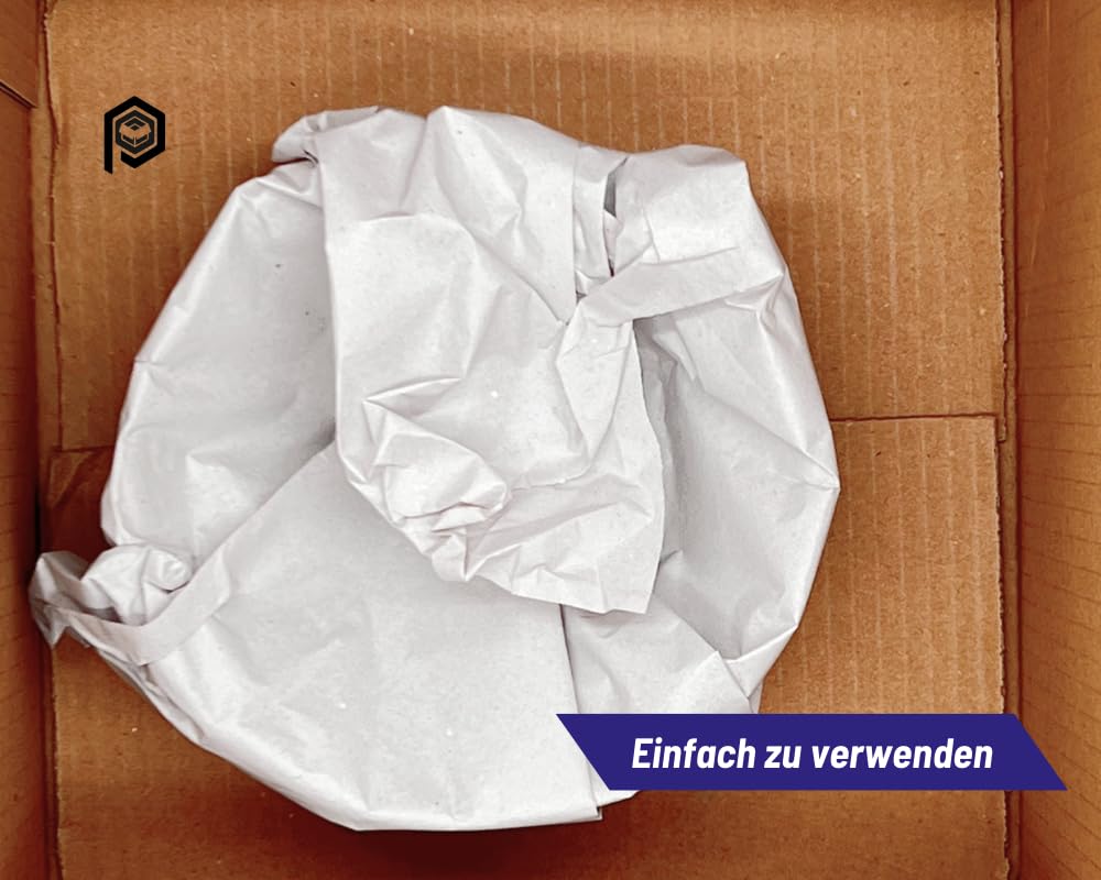 Packseide 50x75 cm Hellgrau Top Qualität 30 g/m² Seidenpapier Verpackungsmaterial Packpapier Ideal für Umzug, Versand, Verpackung (30)