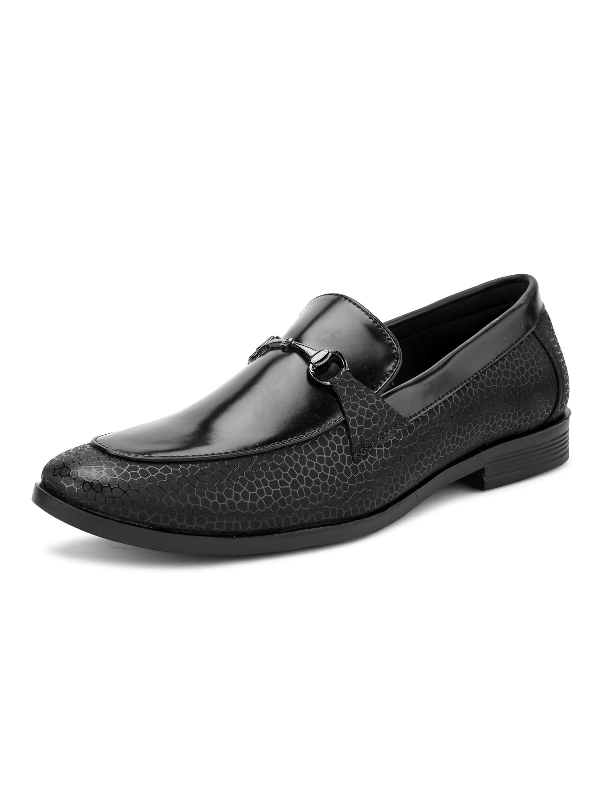 FENTACIA Black Leather Moccasin Formal Shoes for Men - 8 UK (B0CSWR37T5) Amazon Price History, Amazon Price Tracker