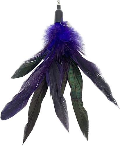 Miniatura 6 de CATENESS Recambios de juguetes de plumas para gatos, 10 piezas de repuesto de plumas para gatos, juguete de plumas de interacción para gatos de