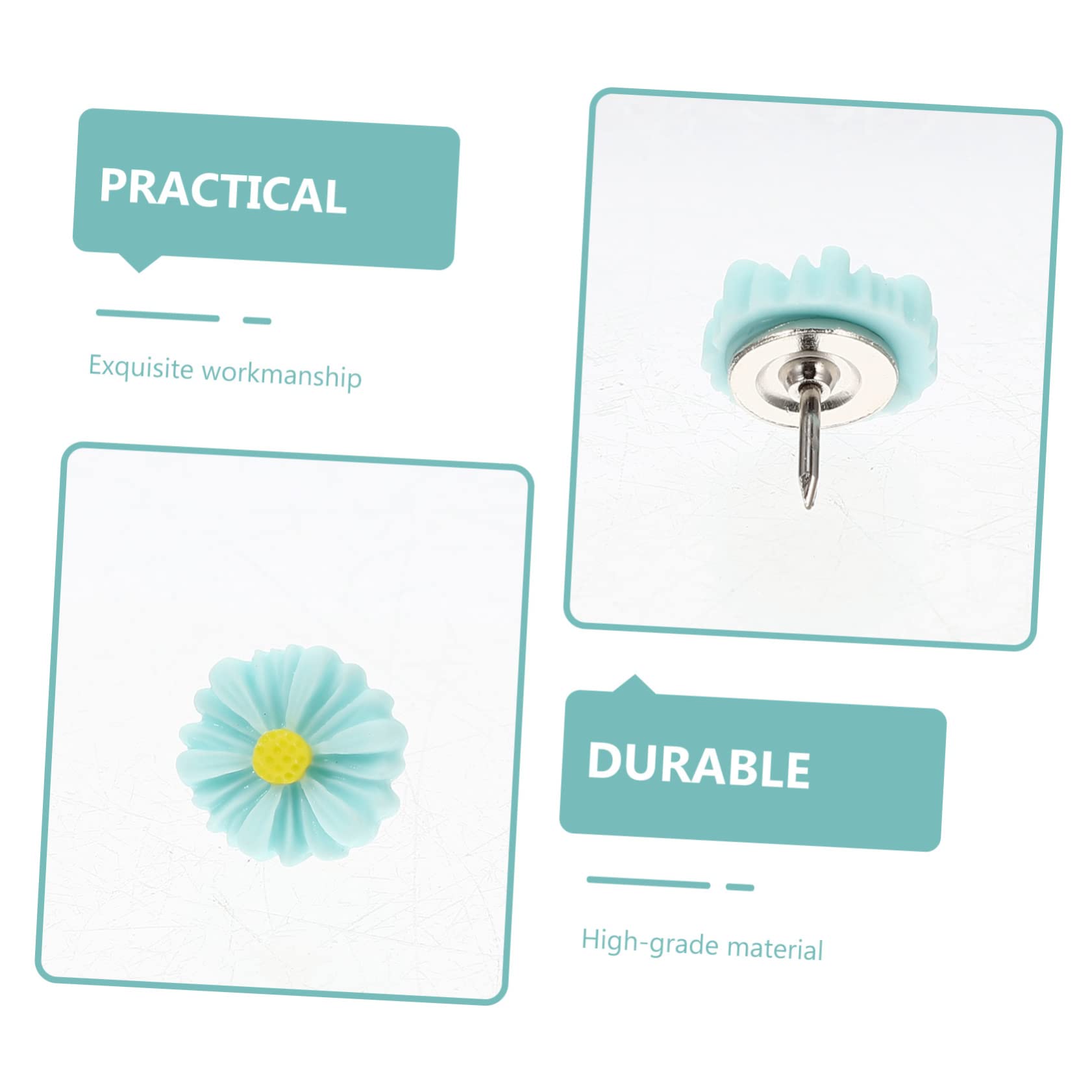 STOBOK 4 Set Di Puntine Da Disegno Riutilizzabili Per Uso Quotidiano Puntine Da Disegno Delicate A Forma Di Fiore Per Bacheche 30 Pezzi * 4