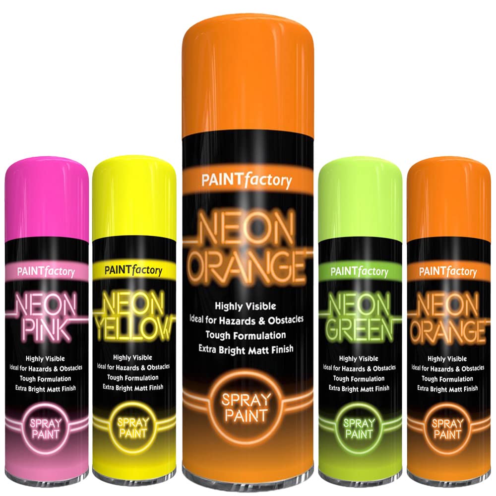 Classic Signature Orange - 1 X Neon Spray Paint 400Ml Aerosol Spray Paint Fluorescent Bright Graffiti (Banksey) Matt Finish