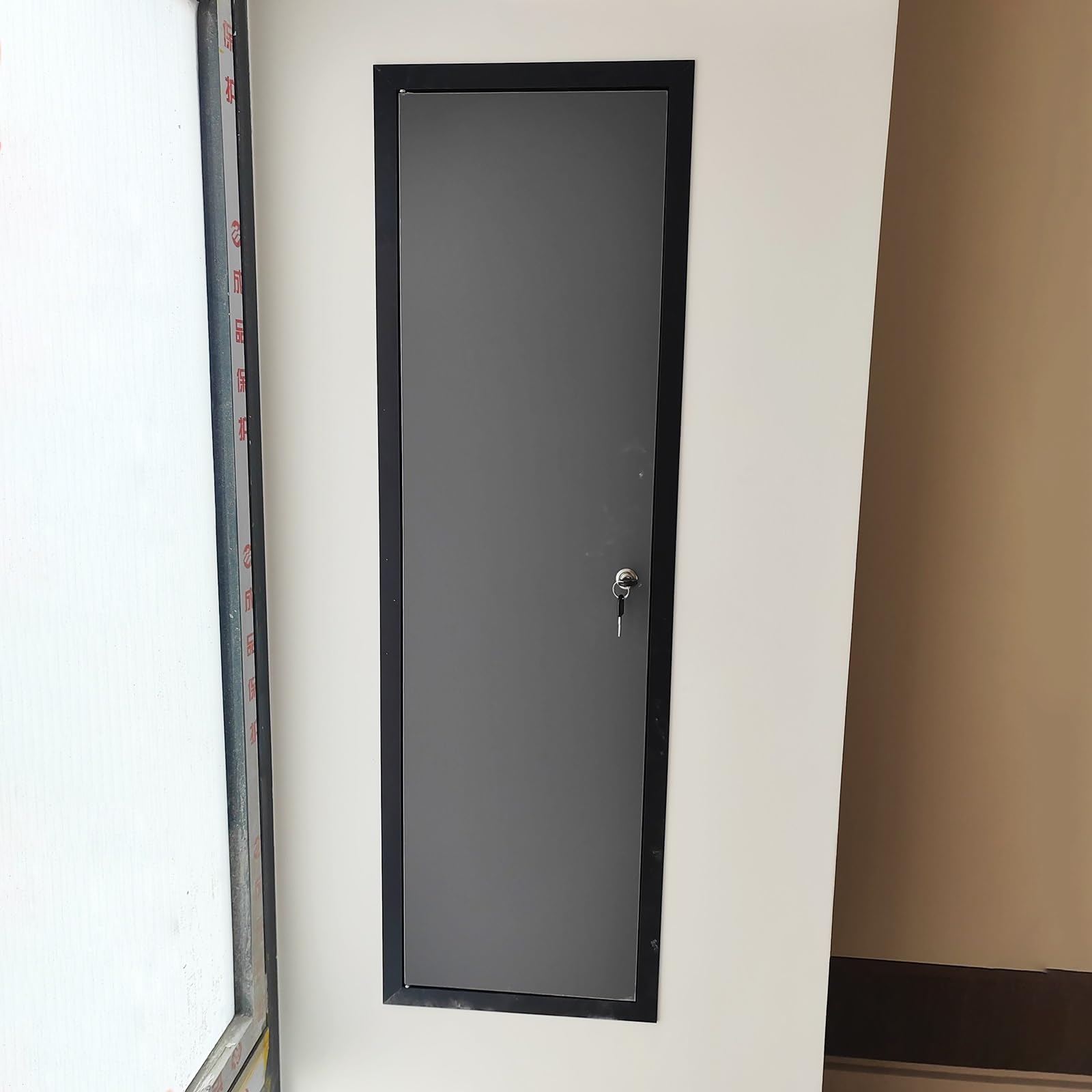Puerta de acceso impermeable de 60 x 80 cm, placa de cubierta de pared gris para fontanería y electricidad, panel de inspección comercial y residencial para espacios de utilidad, solución de acceso