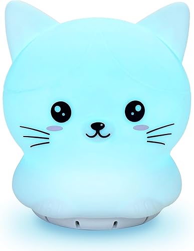 Mindfulness 'Breathing Kitty' 4-7-8 Luz de respiración guiada de meditación visual Dispositivo 3 en 1 con luz nocturna y máquina de ruido para