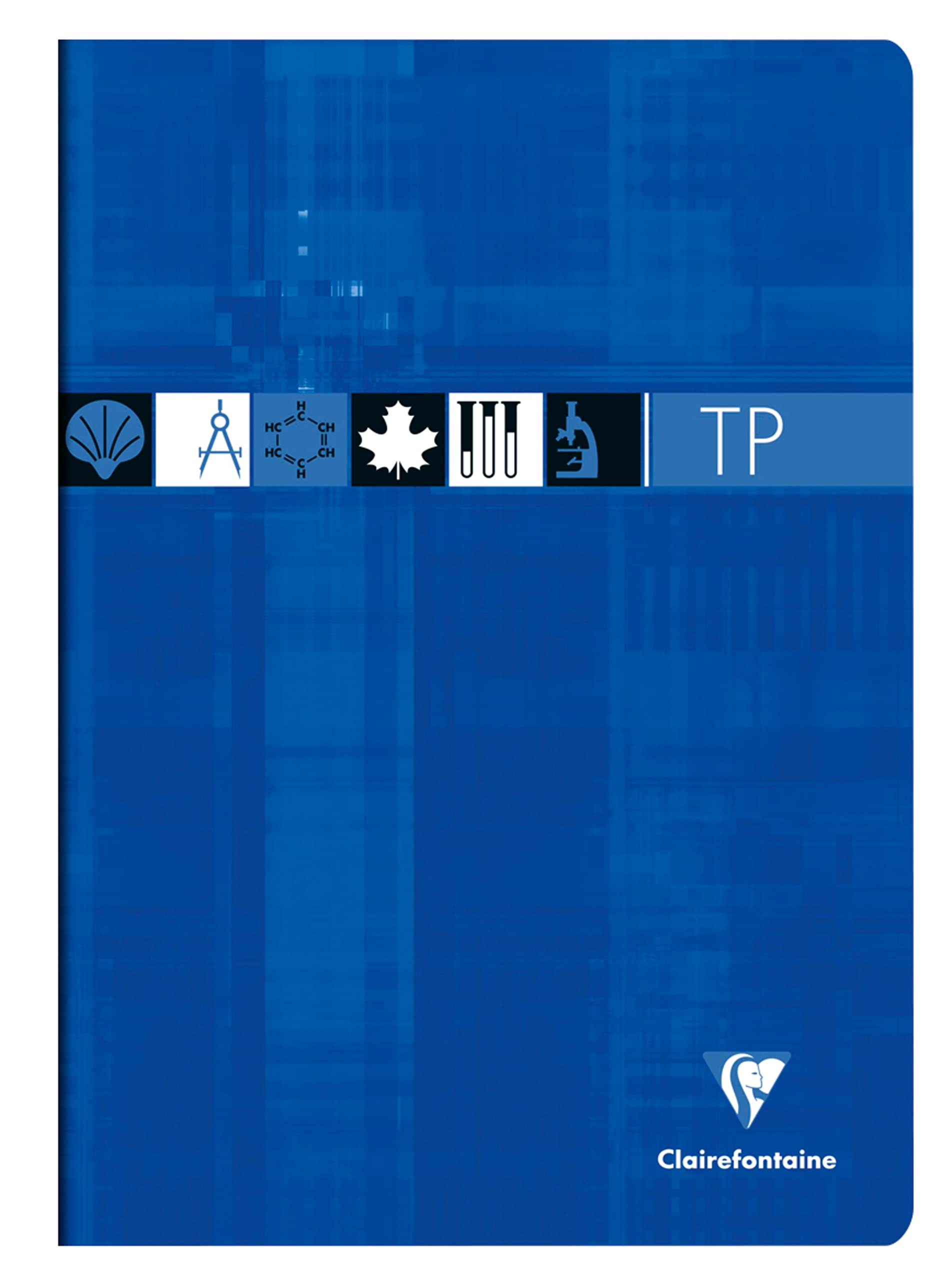 Clairefontaine 3168C Set of 10 Stapled Exercise Books, A4 21x29.7 cm, 80 Pages Small Square 90 g and Plain 125 g - Image 2