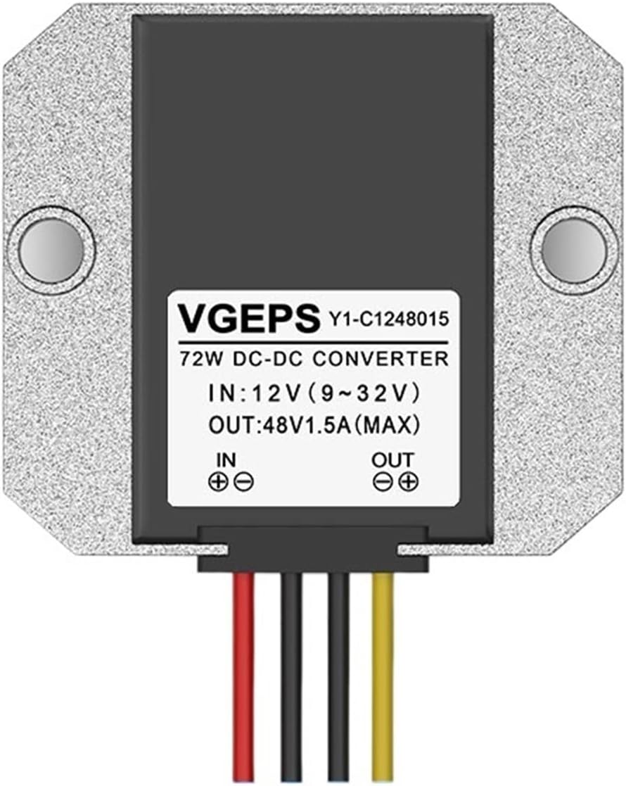 12V to 48V DC Converter 12V to 48V Boost Power Supply Module 12V to 48V Waterproof Regulated Power Supply(12V to 48V 1.5A-01)