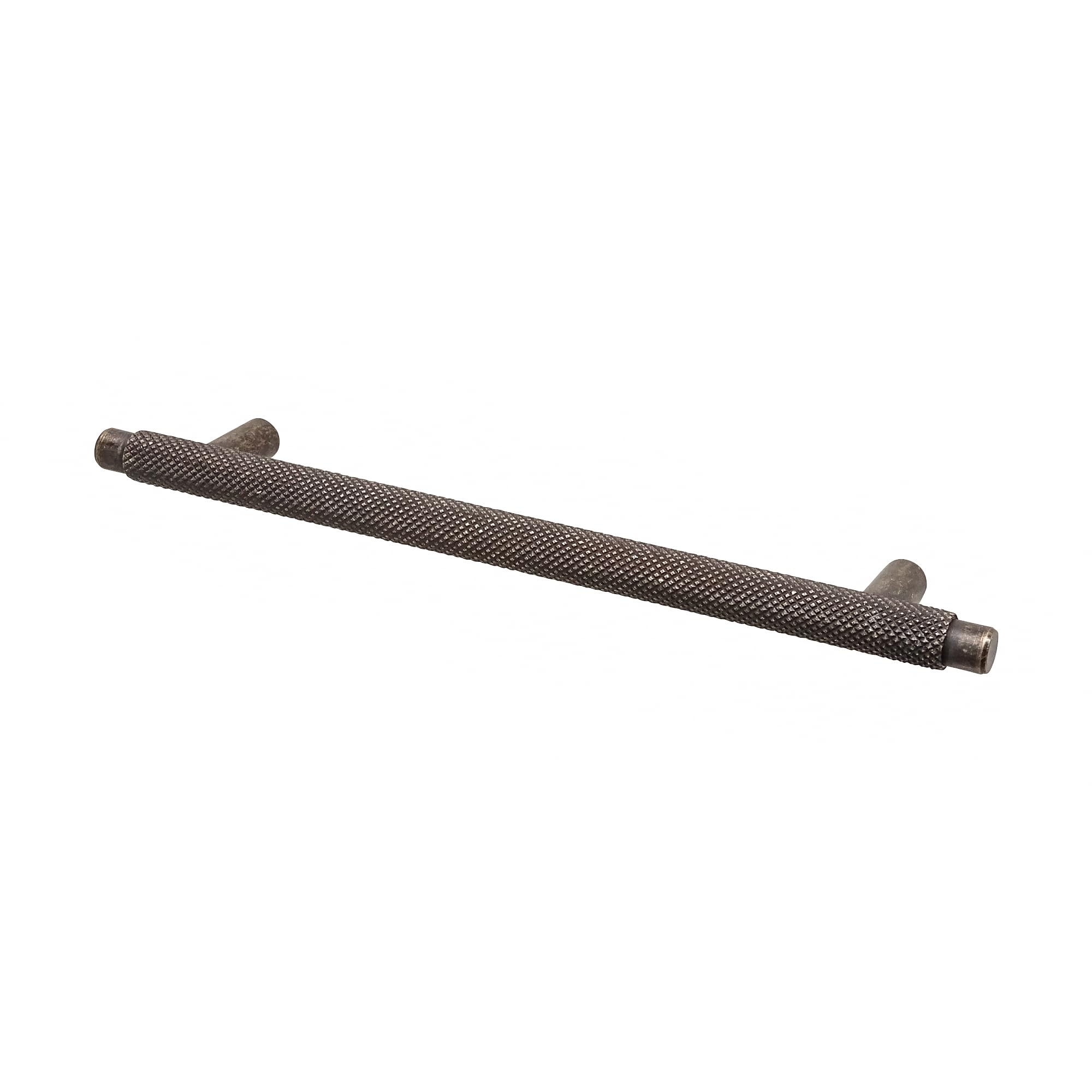 Decoranddecor Aurelia - Round Knurled Cupboard Handles | T-Bar Cabinet Handles | Kitchen Cupboard Pulls | Furniture Knobs - Antique Brass - 224mm Hole Centre Distance โ image 1