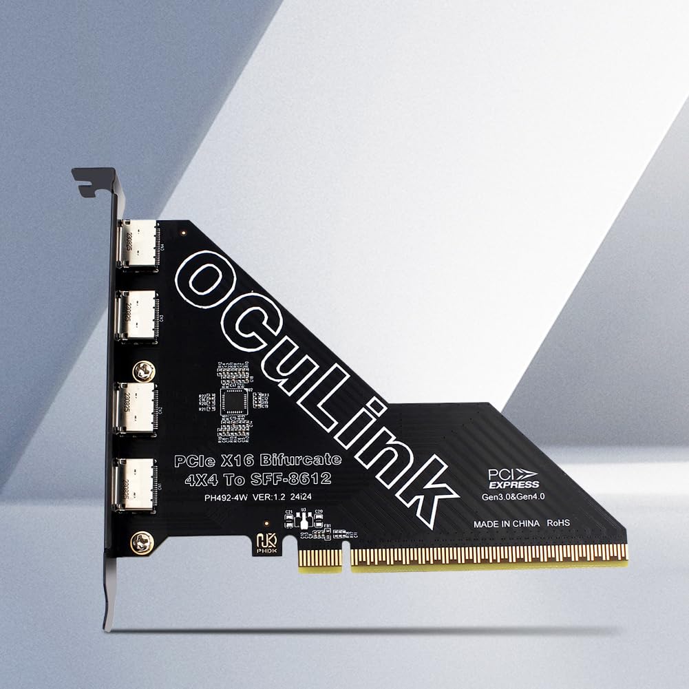 Karta adaptera PCIe X16 do SFF-8611/8612 (OCuLink SFF-8612)