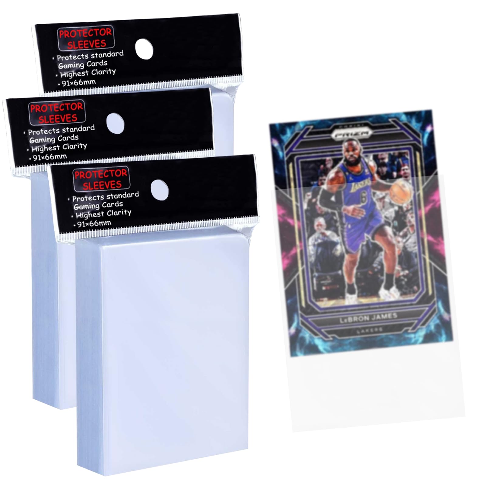 Semi Rigid Card Holders 300 PCS Ultra Clear Trading Card Protectors for MTG Football Sports Game Cards 9.1x6.6cm