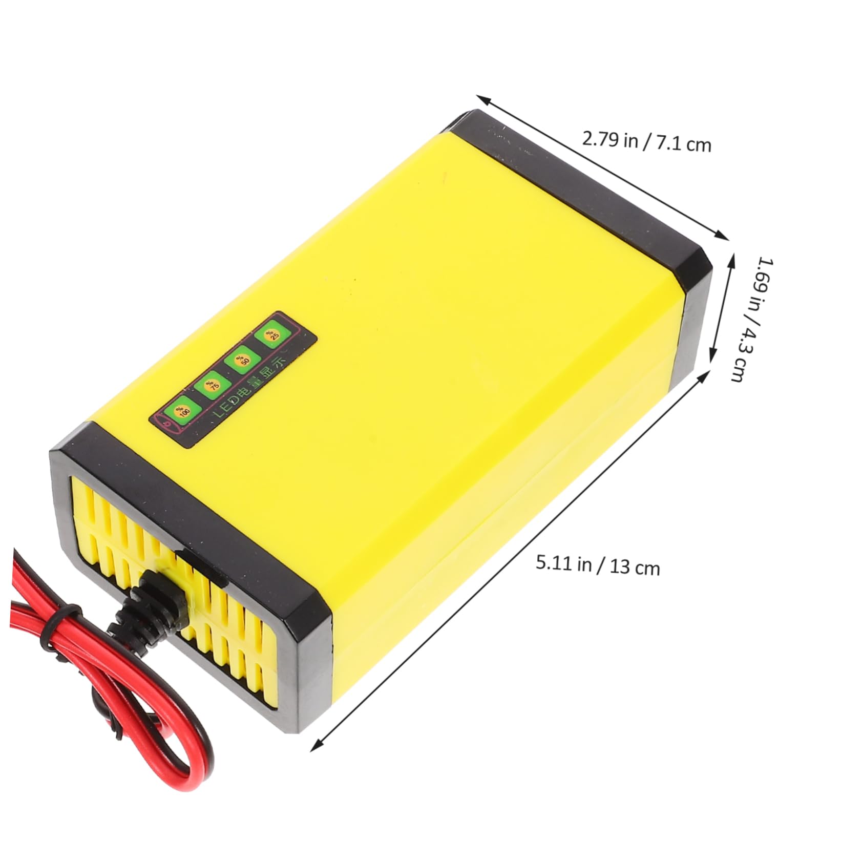 BRIGHTFUFU 12V Motorcycle Battery Charger Maintainer with Power Display Portable Versatile Charger for Lawn Mower and Motorcycle Batteries US Plug