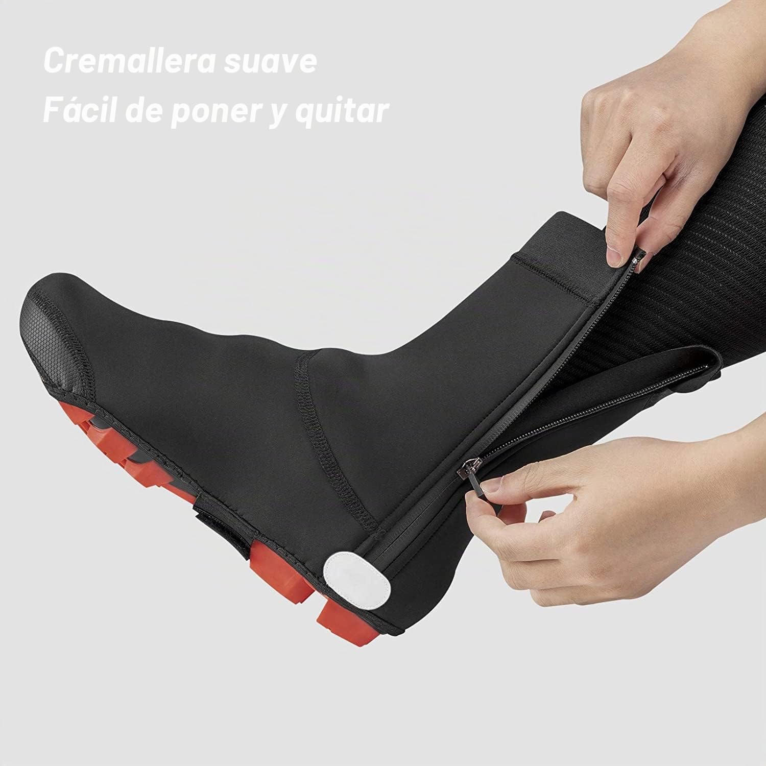ROCKBROS - Cubierta para zapatos de ciclismo de invierno, protección de zapatos de bicicleta de carretera cálidos a prueba de viento impermeables, cubrezapatos de MTB polares resistentes protección de