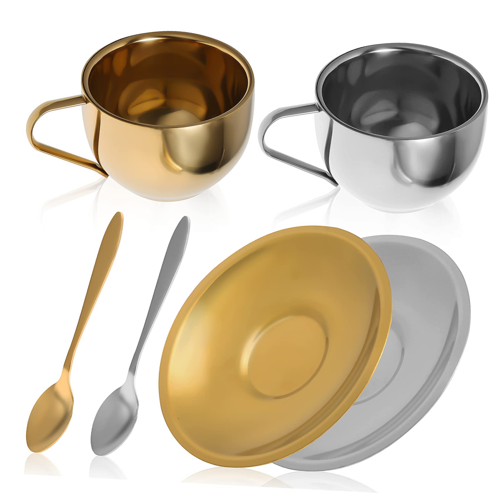 Europejski zestaw filiżanek do kawy, kubek i spodek z delikatnej porcelany, 2 zestawy kubków dla par, kubek kempingowy, kubek i spodek, kubek do kawy.