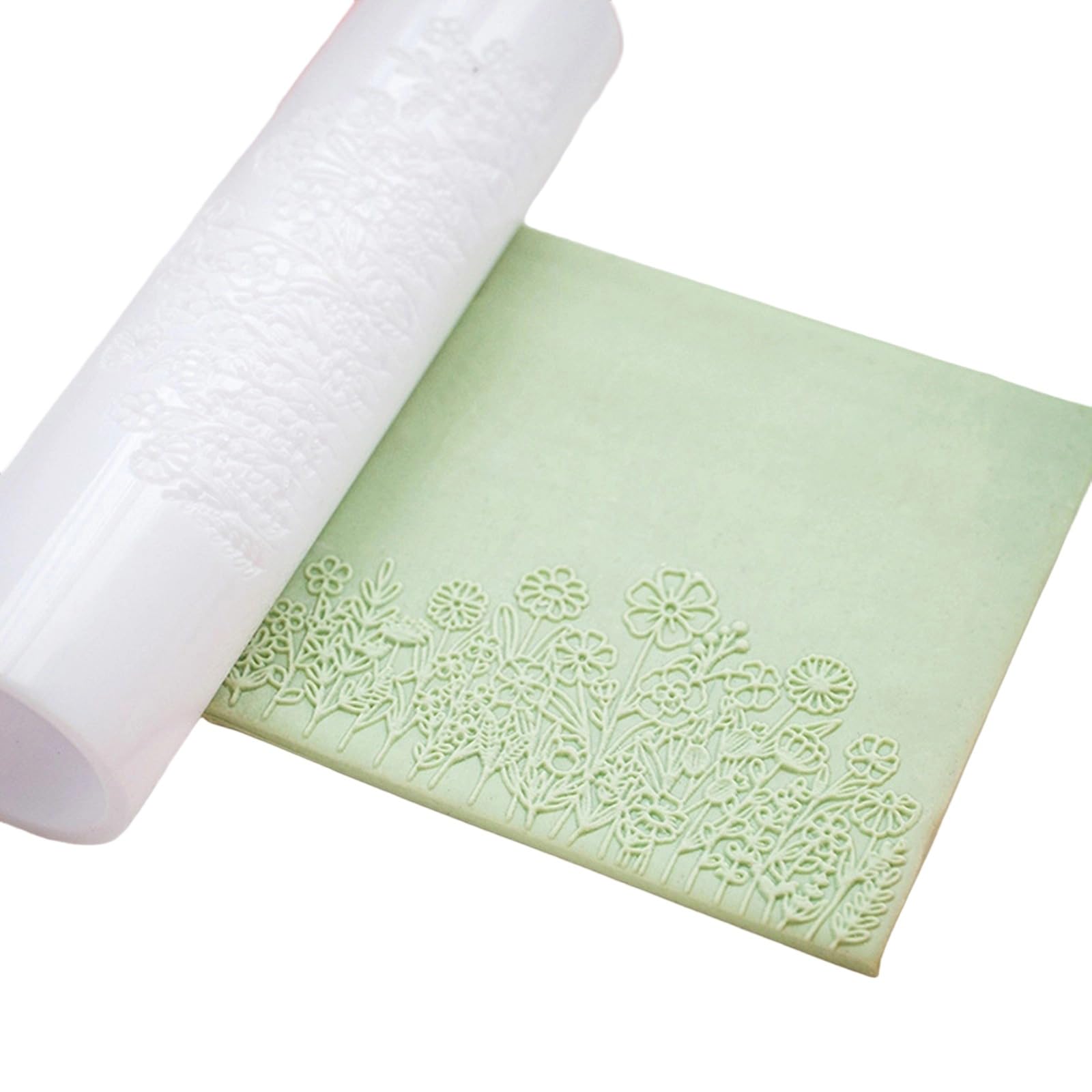 NEWFT Clay Rolling Pin For Handmade Earrings And Plant Embossing Acrylic Soft Clay Texture Roller Jewelry Tool