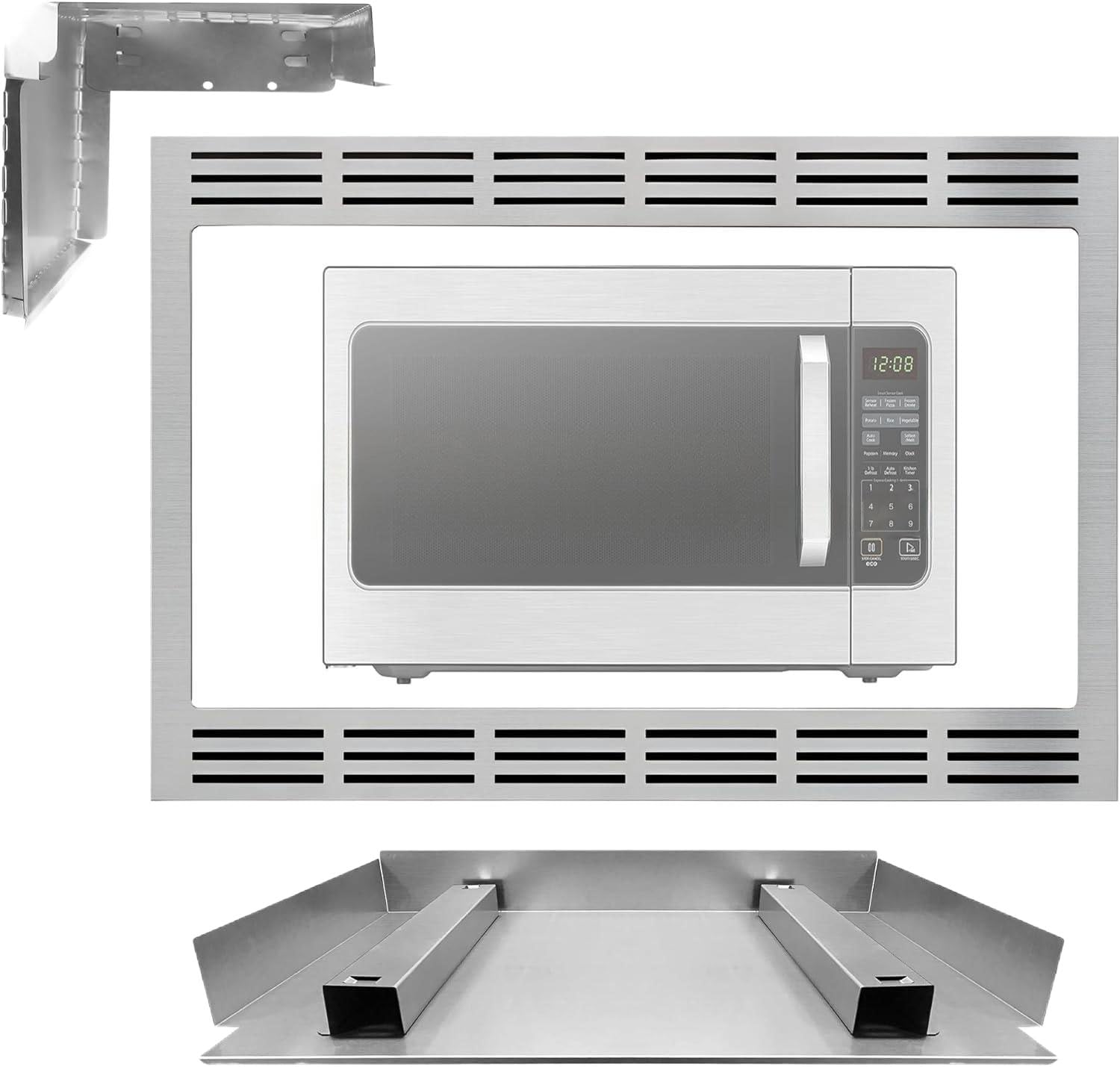 nn-tk922ss 27-inch microwave trim kit for panasonic for 2.2 cu ft microwave ovens, built-in microwave with trim kit