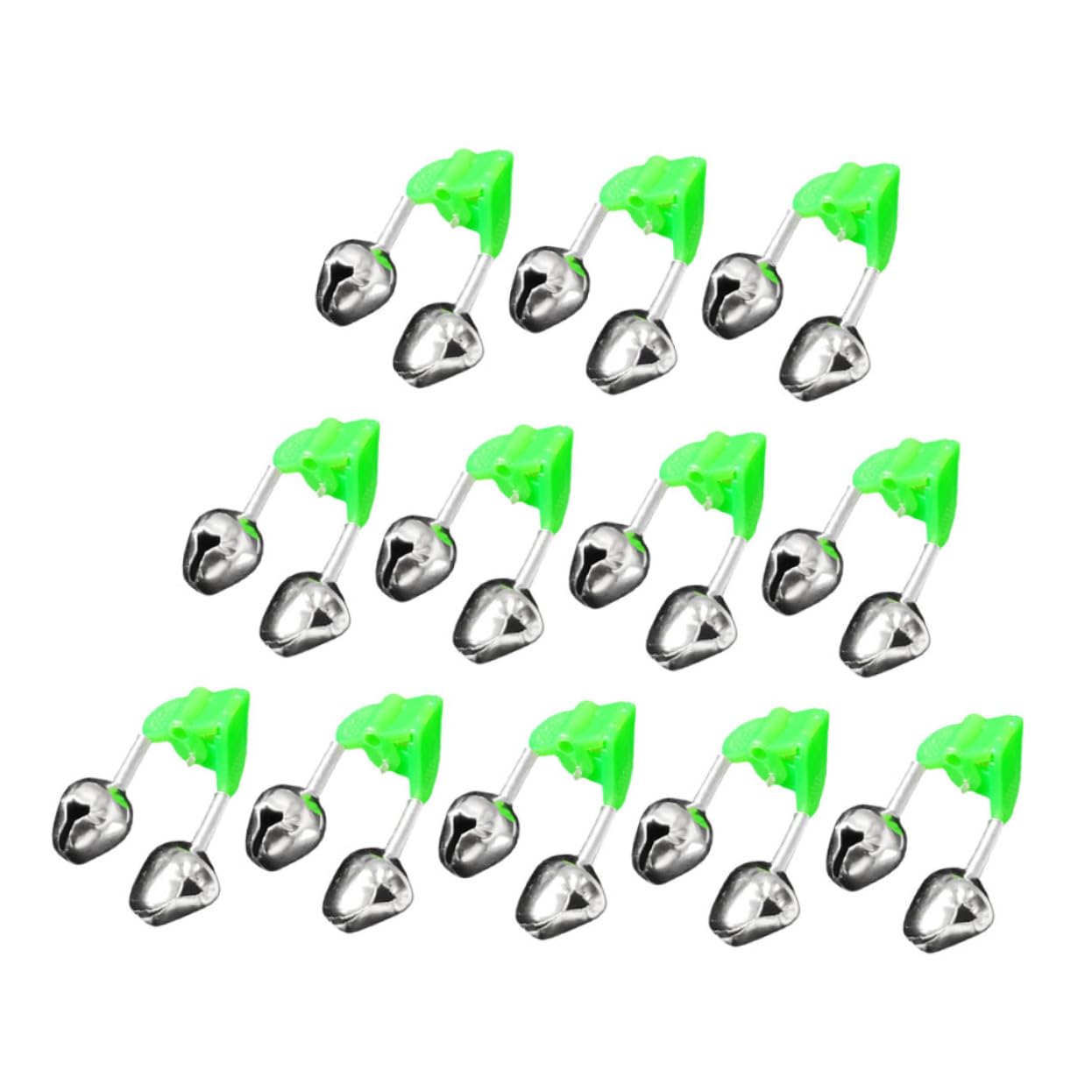Abaodam 30pcs Portable Fishing Gear Bells Sound Alert Indicator Bells for Fishing Rod Dual