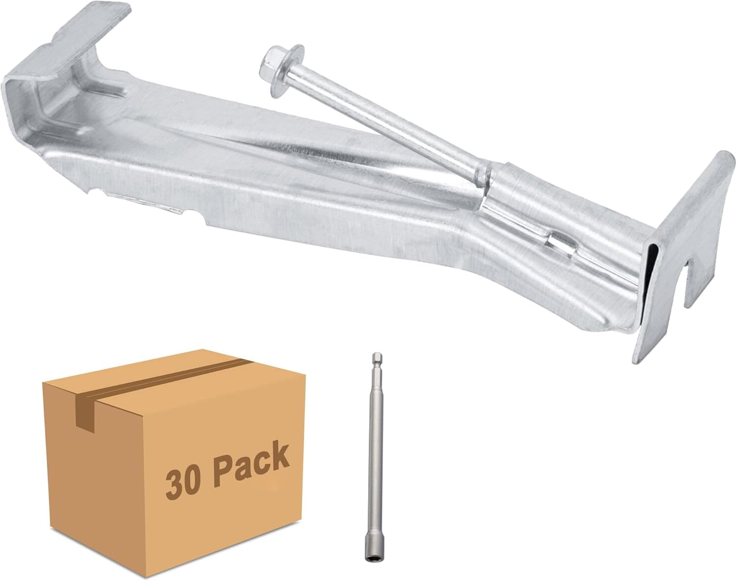 30 Pcs Hidden Gutter Hangers 5 Inch Aluminum Gutter Brackets with Pre