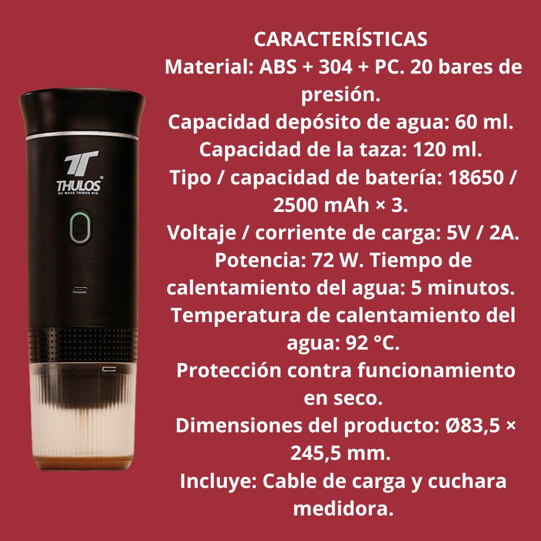 Cafetera Portátil 3 en 1 para Cápsulas y Café Molido (60 ml) – Compatible con Nespresso y Dolce Gusto – Mini Máquina de Café para Viaje, Oficina, Camping y Coche