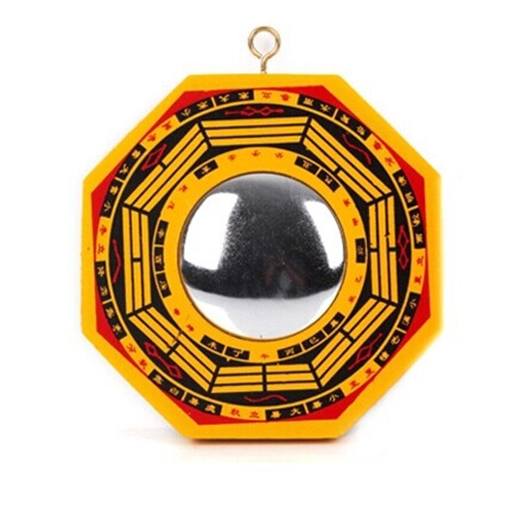 Chinese Traditional Feng Shui Tai Chi Bagua Yin Yang Mirror 4.7 Inch Diameter