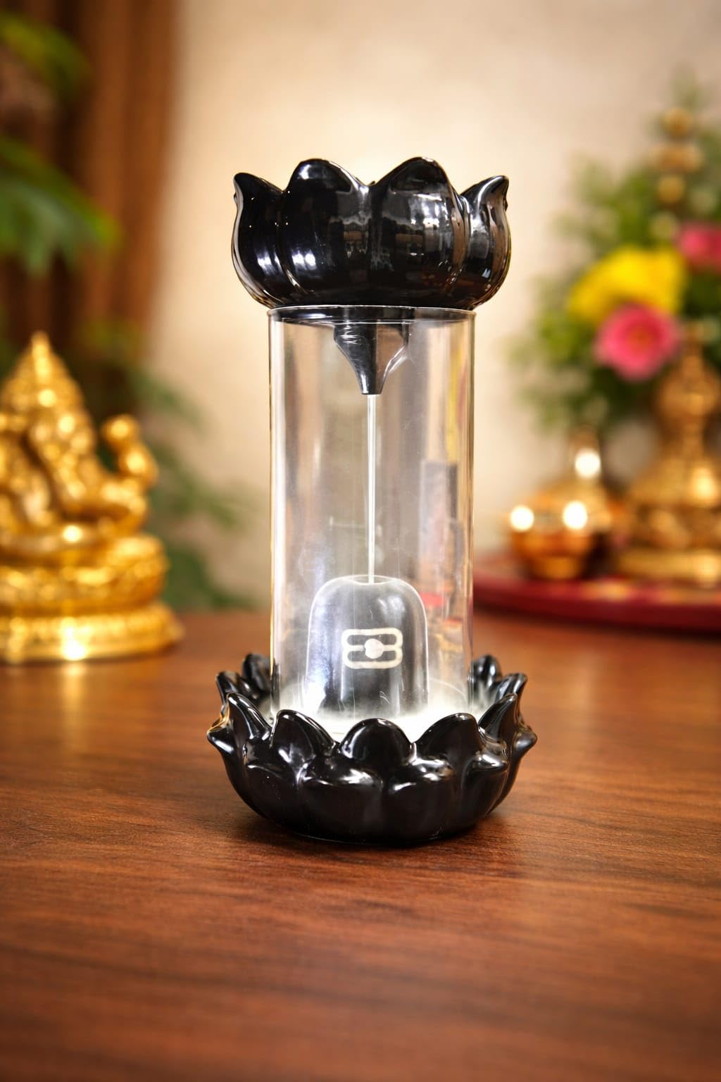 Shivling Smoke Fountain Backflow Incense Burner with Cones | Lord Shiva Dhoop Stand Waterfall Effect | Home Decor & Meditation Idol-image-7