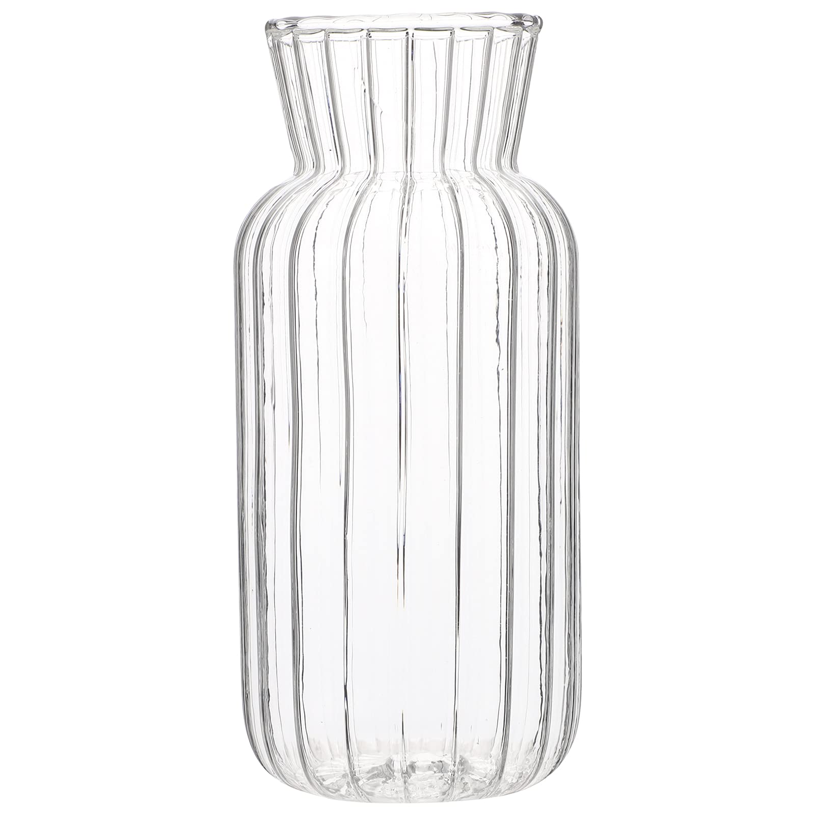 Angoily Striped Glass Vase Arrangement Vase Clear Glass s Thickened Crystal Desktop Floral Arrangements Small Decorations Hydroponic Bouquet Simple