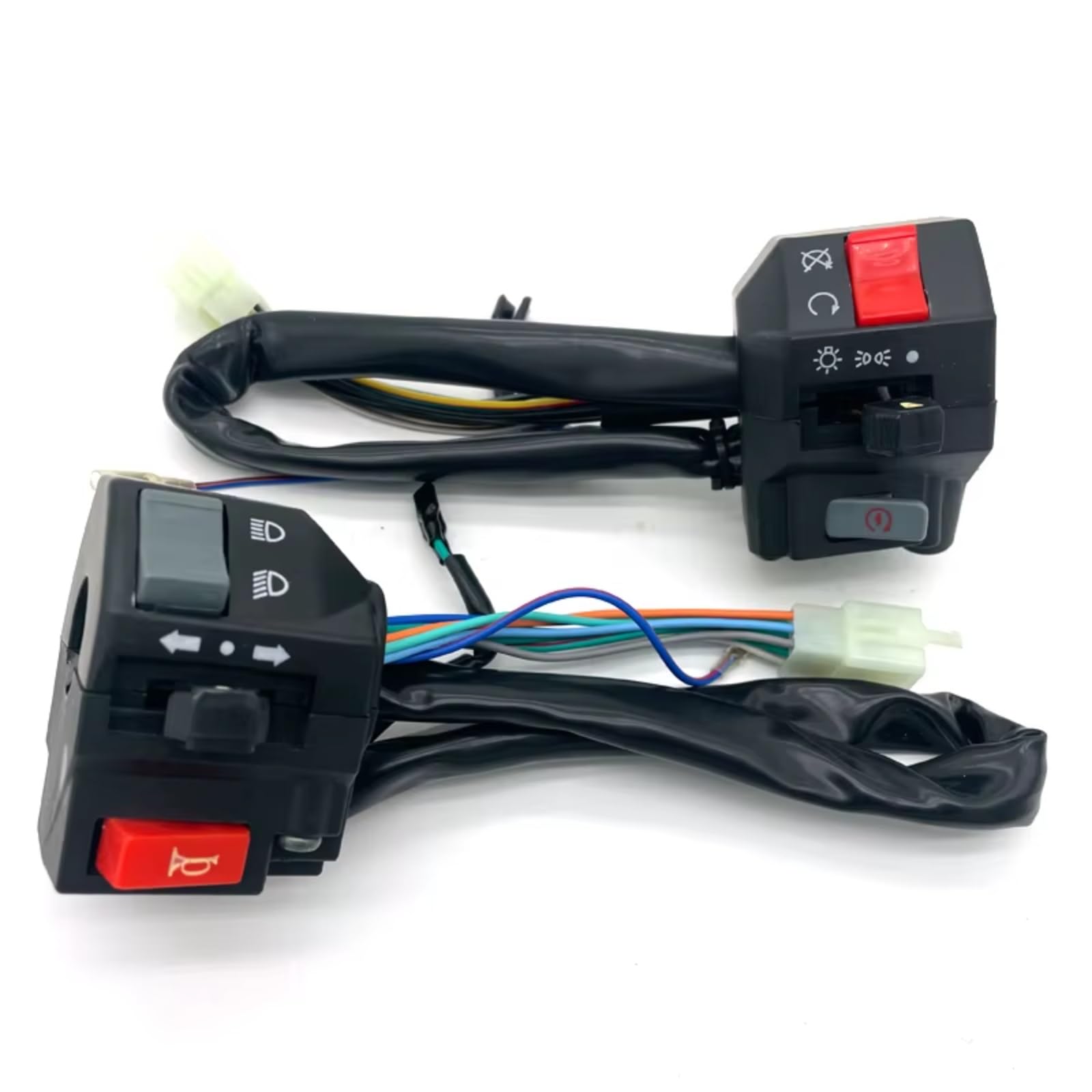 Interruptor señal moto Interruptor De Control De Manillar Motocicleta De 22mm Compatible Con SRZ150 Interruptores Universales Manillar Claxon Intermitentes Arranque Eléctrico