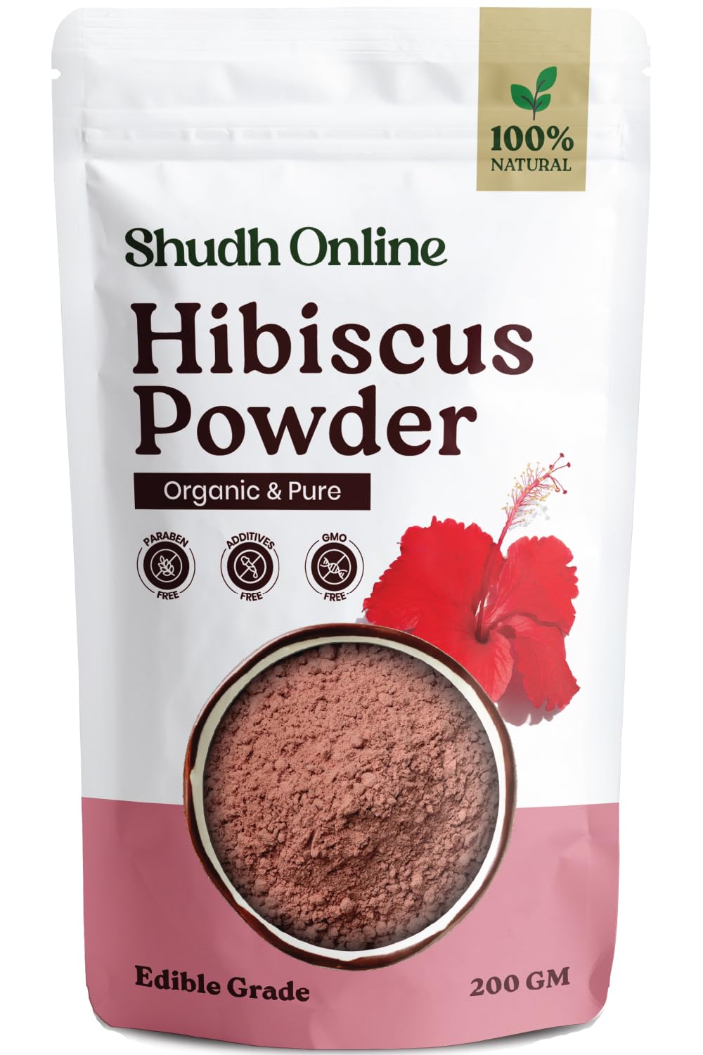 Shudh Online Organic Hibiscus Powder for face, hair, Skin And Eating (200 Grams), Gudhal ke phool ka powder, Dry Hibiscus Tea, Jaswand, Rosa sinensis-image-25