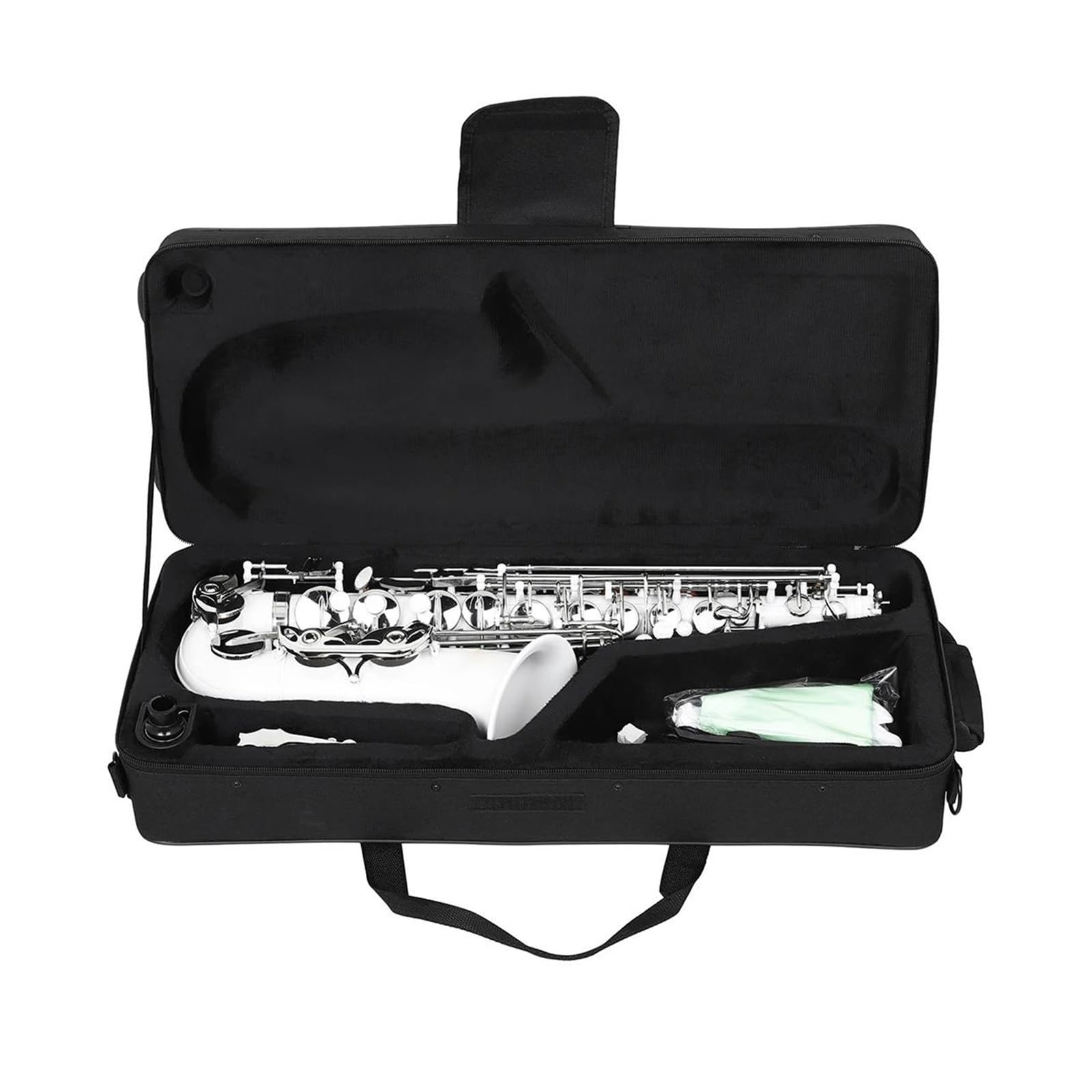 Zestaw Instrumentów Dętych Blaszanych Do Saksofonu Altowego Eb W Kolorze Srebrnym Saksofon