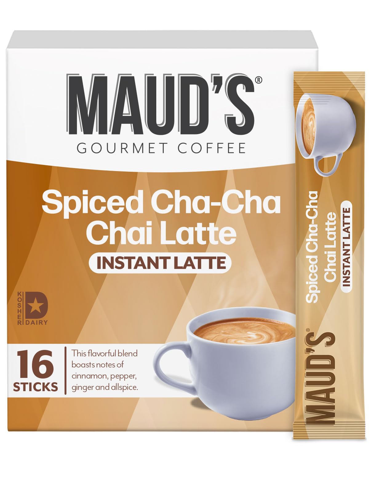Maud's Cha Cha Chai Latte Instant Sticks - 16ct