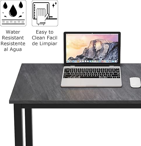 Miniatura 49 de DlandHome Escritorio pequeño para computadora de 31.5 pulgadas, mesa de escritura para espacios pequeños, mesa de estudio, escritorio para Nogal