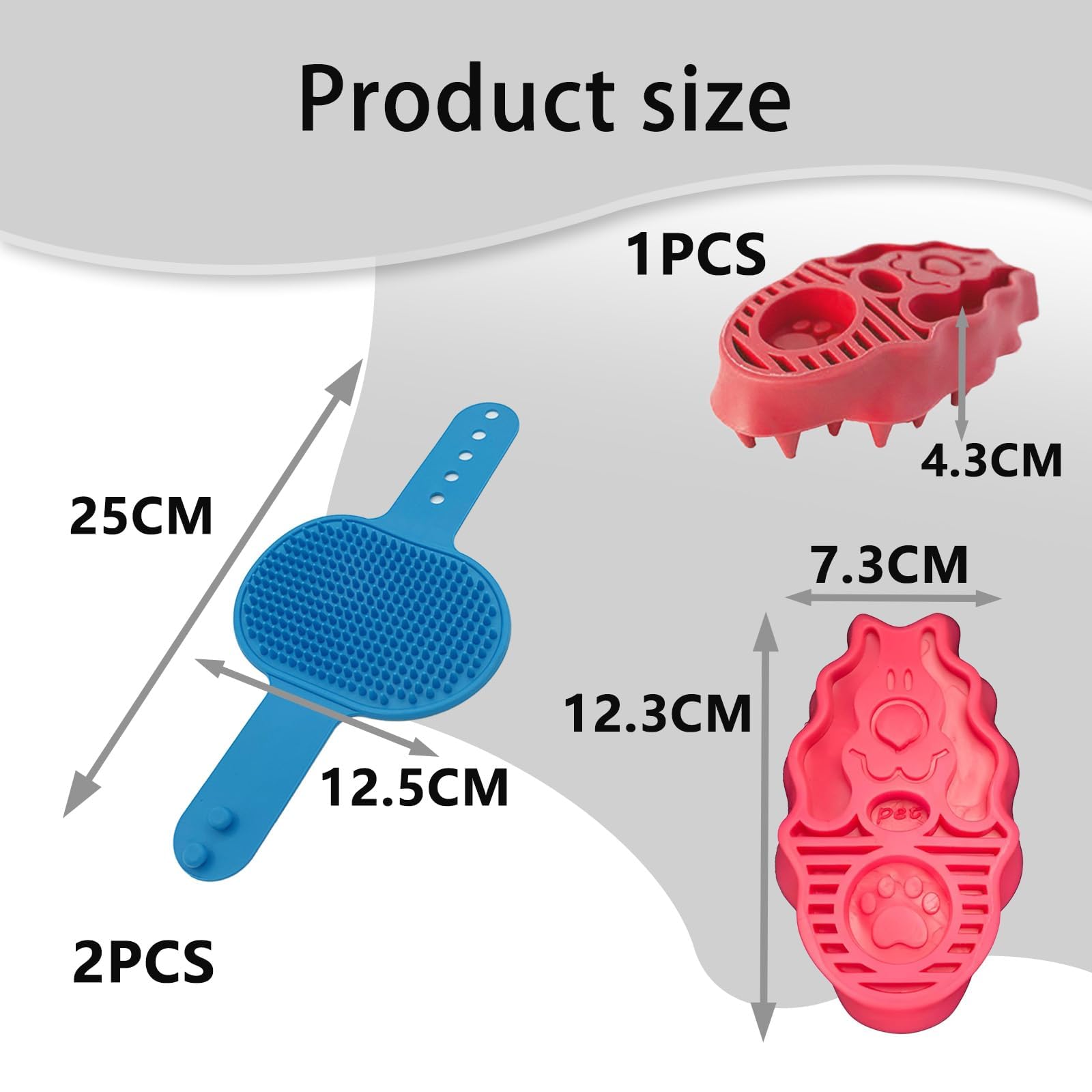 3 PCS Dog Bath Brush - Image 2