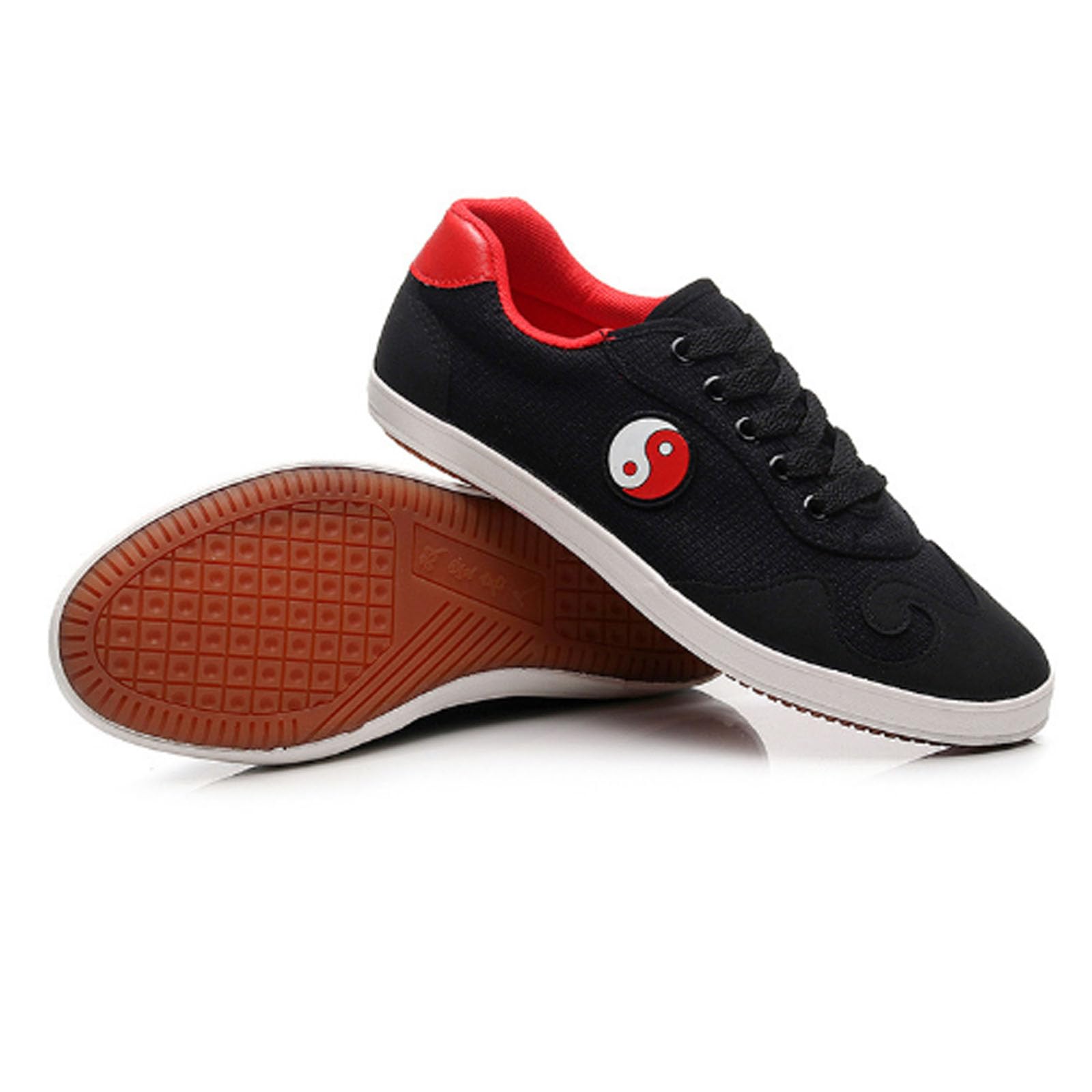 Chaussures de Tai Chi pour Homme Femme, Chaussures Arts Martiaux Taekwondo Boxe Karaté Kung Fu, Non Slip Léger Canvas