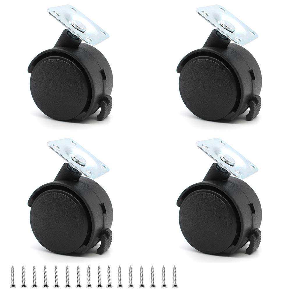 Buy PEAKEU 4X Furniture Swivel Castors Moving Caster Wheels with Brake