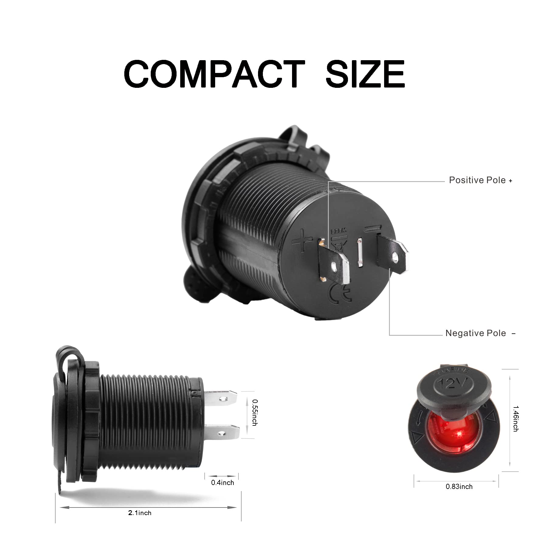 car cigarette lighter socket dimensions Amazon.com: Socket,12V Car Cigarette Lighter Power Outlet Adapter,12V Outlet Replacement Plug with Removal Tool,Plug Base Repair Kit OEM#56457 Compatible with Chevrolet GMC Cadillac : Automotive cigarette lighter socket dimensions DR-07