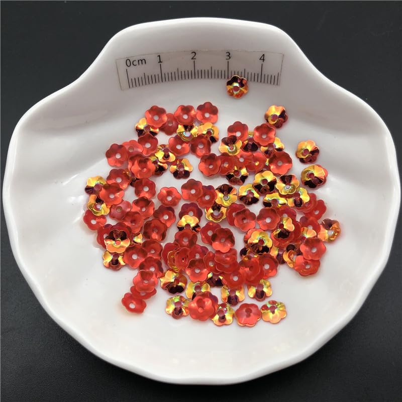 cekiny do szycia, zestaw 30 g 6 mm luźnej przędzy kwiatowej śliwki do szycia, butów, kapeluszy, akcesoriów DIY (Ab Mix,6mm 30g)