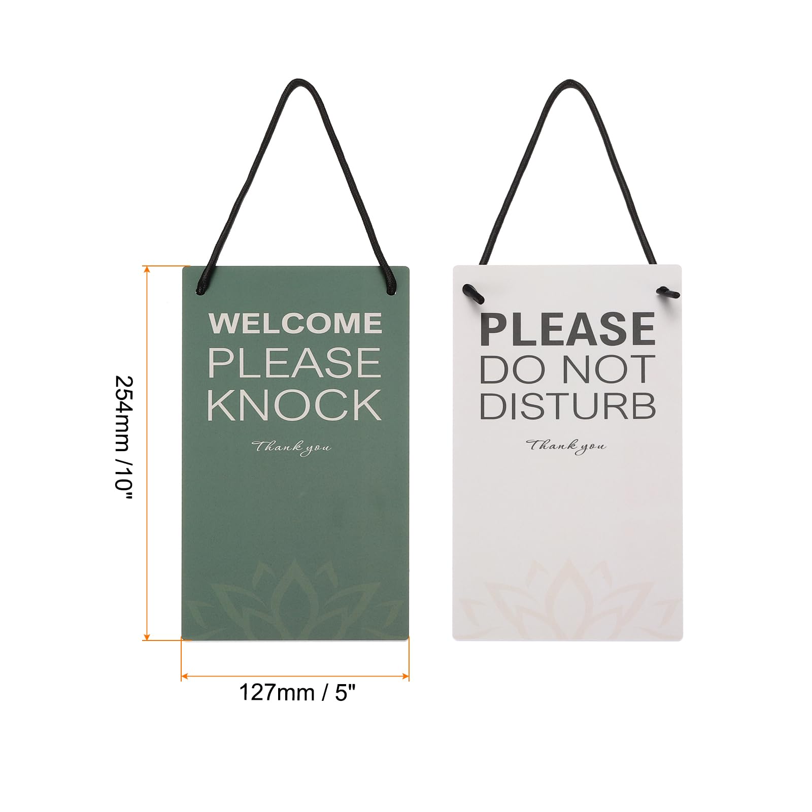 PATIKIL Please Do Not Disturb Door Hanger Sign, PVC Double Sided Welcome Please Knock Door Sign Decor for Office Meeting - Image 2