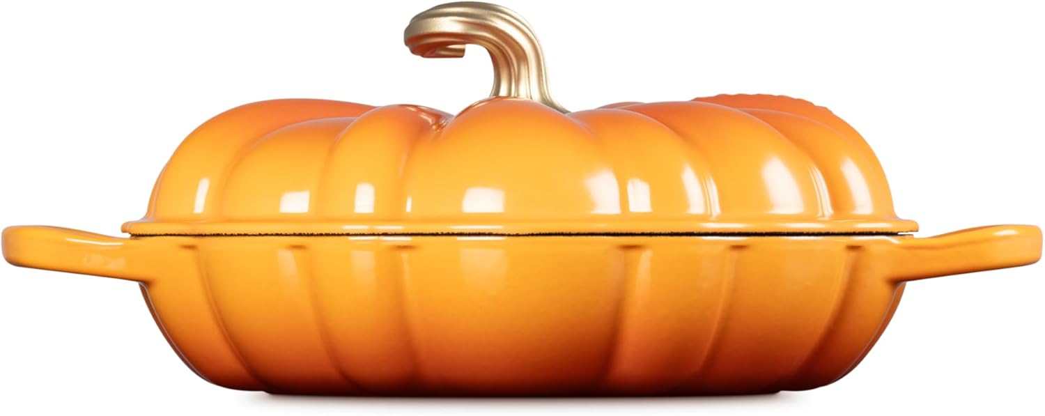 Le Creuset Enameled Cast Iron Figural Pumpkin Braiser, 2.75 qt., Persimmon