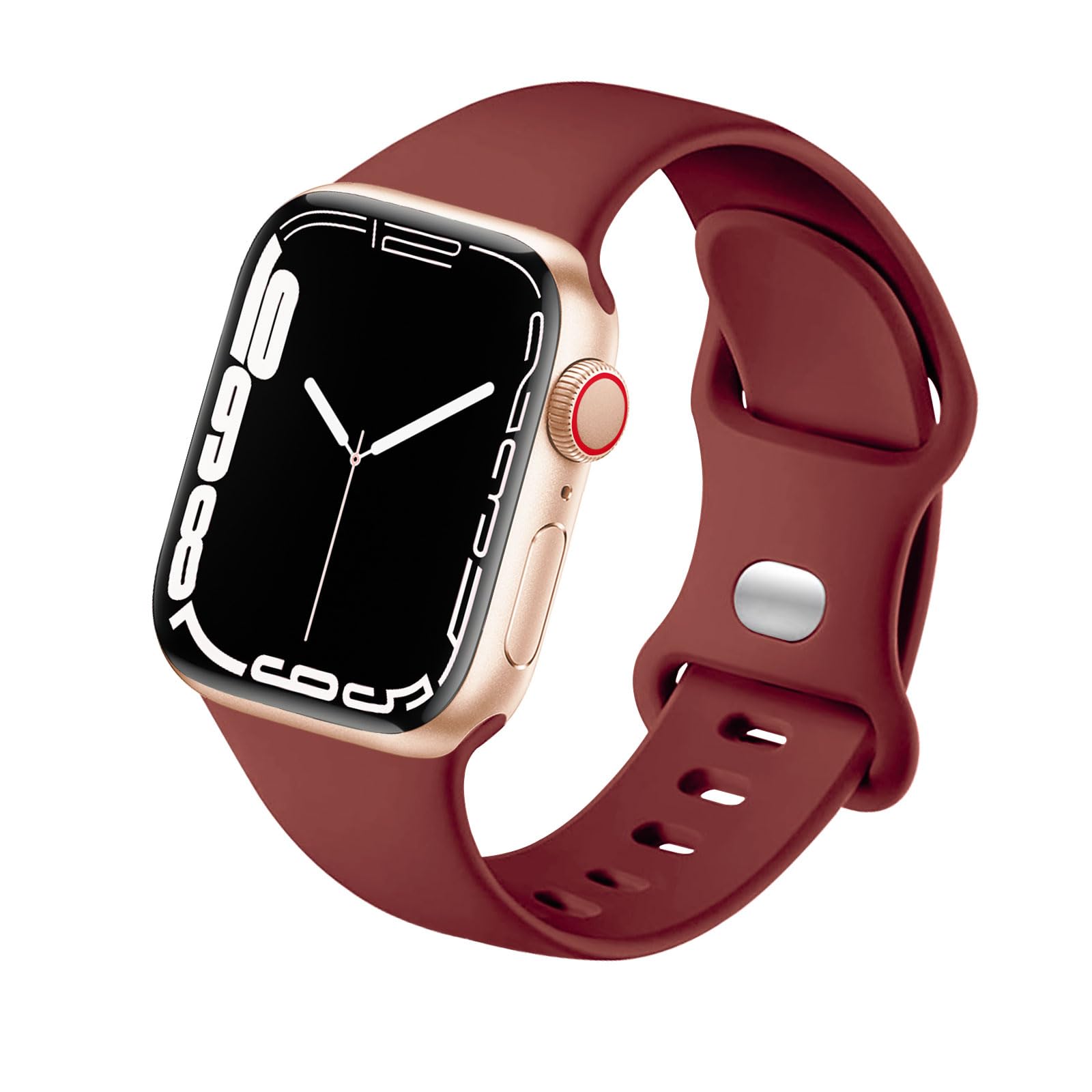 Sport Strap Compatible with Apple Watch Straps 46mm 40mm 38mm 41mm 42mm 44mm 45mm, Silicone Strap Replacement for iWatch Bands Series 11 10 9 8 7 6 5 4 SE 3 2 1 Women Men — view 8