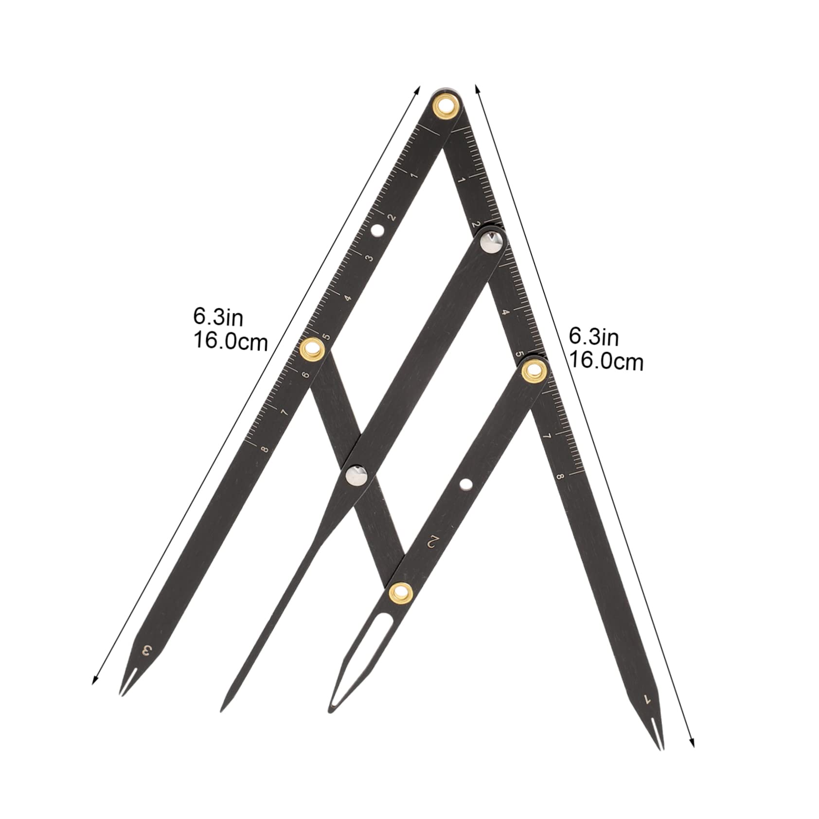 LALAFINA 5pezzi Righello Per Sopracciglia Inossidabile Design Ratio Strumento Misurazione Per Sopracciglia Simmetriche Facile Usare e Portatile Per e Sopraccigliari