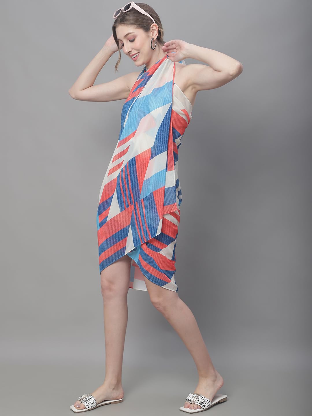 Claura Geometric Printed Swimwear Sarong 1